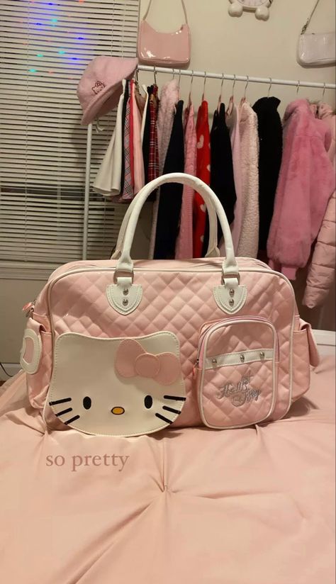 Hello Kitty Bags, Sanrio Bag, Hello Kitty Purse, Charmmy Kitty, Hello Kitty Bag, Girly Bags, Hello Kitty My Melody, Pink Girly Things, Hello Kitty Items