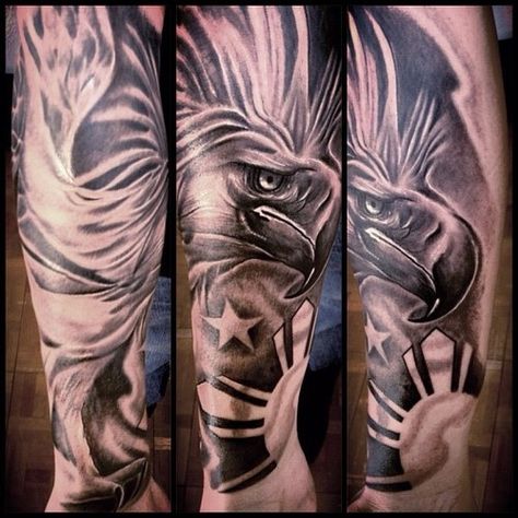 Philippine eagle tattoo Philippine Eagle Tattoo, Aries Tattoo Designs, Eagle Back Tattoo, Eagle Tattoo Designs, Philippines Tattoo, Tattoo Eagle, Philippine Eagle, Animal Sleeve Tattoo, Filipino Tattoos