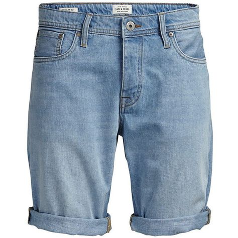 Jack & Jones Regular-Fit Irick Cotton Shorts ($60) ❤ liked on Polyvore featuring men's fashion, men's clothing, men's shorts, blue denim, mens blue shorts, mens cotton shorts, mens denim shorts, mens jean shorts and mens blue jean shorts Cheap Men's Medium Wash Jean Shorts, Mens Blue Shorts, Men’s Jean Shorts, Light Blue Mid-rise Denim Shorts, Cheap Mid-rise Men's Jean Shorts, Blue Shorts Men, Mens Jean Shorts, Mens Cotton Shorts, Mid-rise Denim Blue Shorts With Button Closure