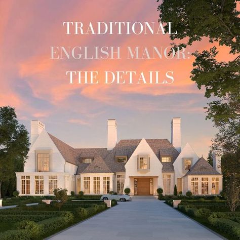 Sensus Design Studio on Instagram: "The Traditional English Manor in Surrey, BC, is a great example of uniquely refined details and specific proportions working together to create a home that is more than the sum of its parts. While this might sound boisterous, this is just how we think about each home we are responsible for designing. Through this process we critique and obsessively review each design detail until we feel that it speaks to the character we are trying to capture. 

Today I wanted to take the time to point out some of my favourite exterior design details that truly make this home remarkably characteristic. Pointing out these details are my (John-Luke), favourite part of each project because of the opportunity it gives me to showcase the details that play a significant role English Manor Exterior, Manor Exterior, John Luke, Surrey Bc, English Manor, Traditional English, Custom Home Designs, Working Together, Luxury Real Estate