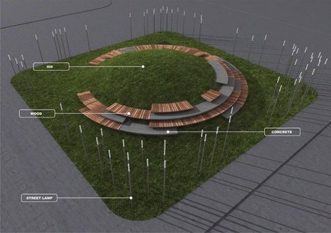 Gallery of Green Hill / Tengiz Alaverdashvili - 6 Landscape Stairs, Landform, Public Space Design, Landscape Architecture Design, Urban Furniture, International Design, Urban Architecture, Landscape Plans, Parking Design