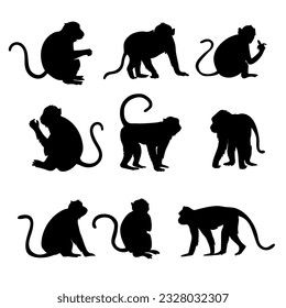 Monkey Silhouette, Monkey Icon, Monkey Drawing, Monkey Illustration, Monkey Logo, Cartoon Monkey, Spider Monkey, Monkey Design, Silhouette Illustration