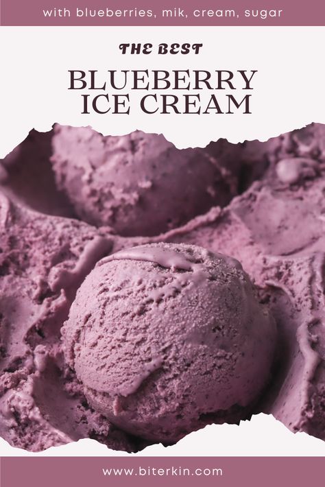 Healthy Blueberry Ice Cream, Blueberry Ice Cream Recipe Machine, Blueberry Sorbet Easy, Ice Cream Machine Recipes, Blueberry Yogurt Ice Cream, No Sugar Ice Cream, Blueberry Ice Cream No Churn, Blueberry Lavender Ice Cream, Frozen Blueberry Recipes