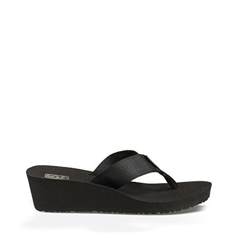 Teva Womens Mush Mandalyn Flip FlopMotif Black6 M US ** Check out the image by visiting the link. Casual Sandals Womens, Teva Shoes, Wedge Flip Flops, Women Volleyball, Slipper Shoes, Casual Sandals, Shoe Game, Platform Wedges, Amazon Affiliate