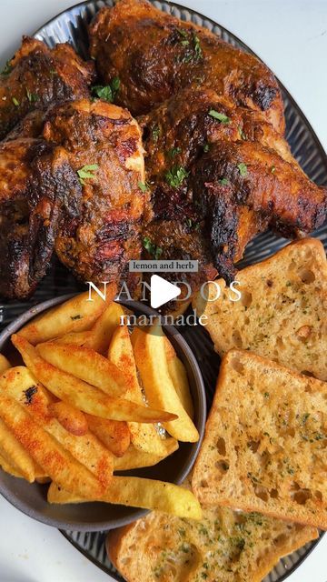 Lemon And Herb Sauce, Peri Peri Chips, Nando's Chicken, Chicken Lemon, Chicken Sauce Recipes, Chicken Sauce, Half Chicken, Peri Peri, Herb Sauce