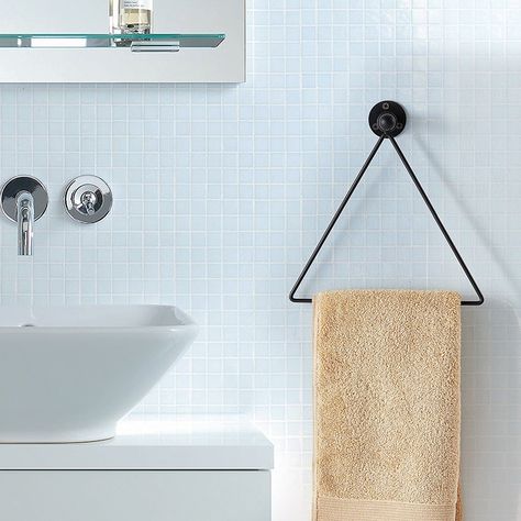 Amazon.com: Modern Wall Mounted Triangle Metal Bathroom Kitchen Hand Towel Bar Rack, Black: Home & Kitchen Metal Towel Racks, Bar Modern, Hand Towel Bar, Hanging Scarves, Metal Bathroom, Hand Towel Holder, Dr House, Whitewash Wood, Towel Rack Bathroom