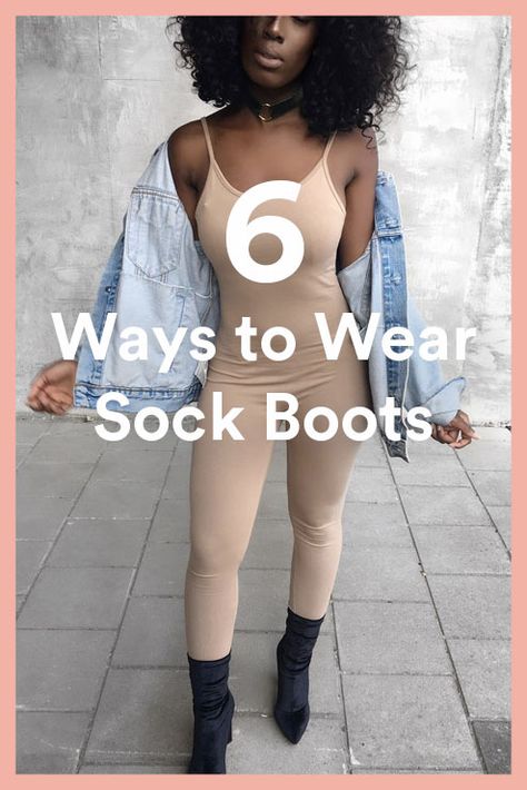 Sock Boots And Jeans, Medium Boots Outfit, Tan Sock Boots Outfit, Beige Sock Boots Outfit, How To Wear Sock Boots, Boot Socks How To Wear, How To Style Sock Boots, Sock Boots Outfit Going Out, Sock Heels Outfit