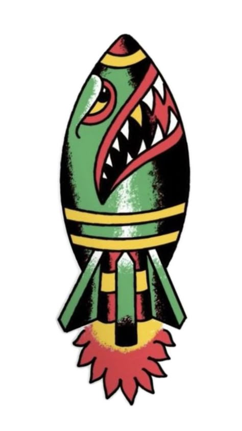 Sailor Jerry Tattoo Flash, Rocket Tattoo, Americana Tattoo, Traditional Tattoo Old School, Traditional Tattoo Inspiration, American Traditional Tattoo Ideas, Traditional Tattoo Ideas, Sailor Jerry Tattoos, Palm Tattoos