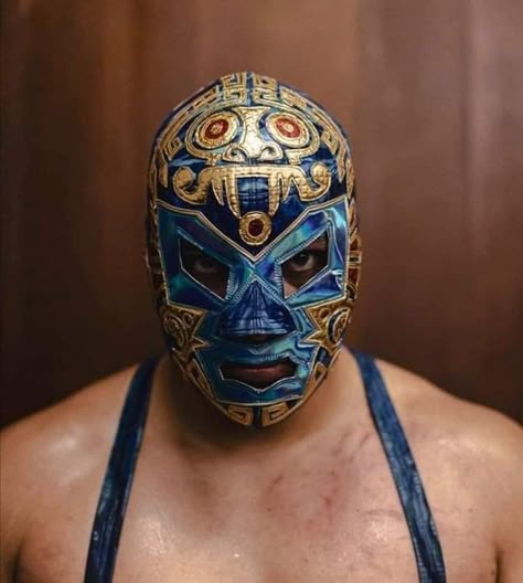 Luchador Masks, Mexican Tattoo, Mexican Wrestler, Mexican Wrestling, Wrestling Posters, Blue Demon, Graffiti Style Art, Aztec Art, Military Outfit