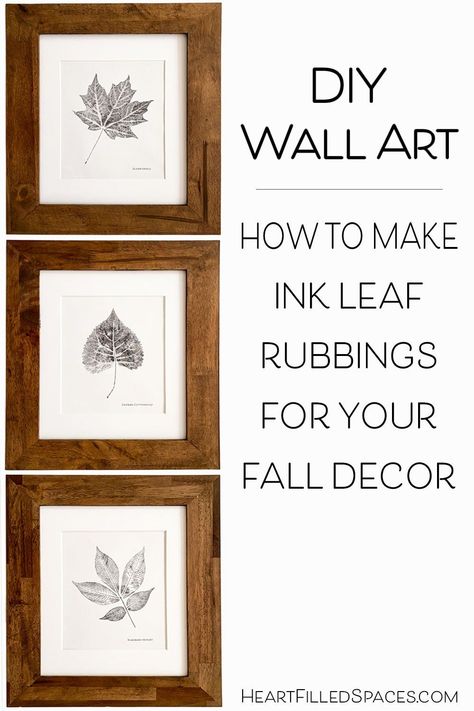 Leaf Rubbings, Leaf Art Diy, Leaf Print Art, Diy Leaf, Leaf Printing, Autumn Leaves Art, Diy Leaves, Fall Wall Decor, Autumn Decorating