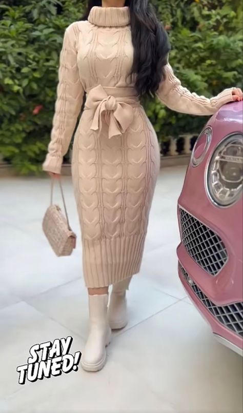 Elegant Dresses Classy Modest Formal, Winter Party Outfit Dressy, Vmas Red Carpet Outfit, Long Bodycon Dress Outfit, Body Con Dress Outfit, Bodycon Sweater, Bodycon Sweater Dress, Cute Dress Outfits, Winter Dress Outfits