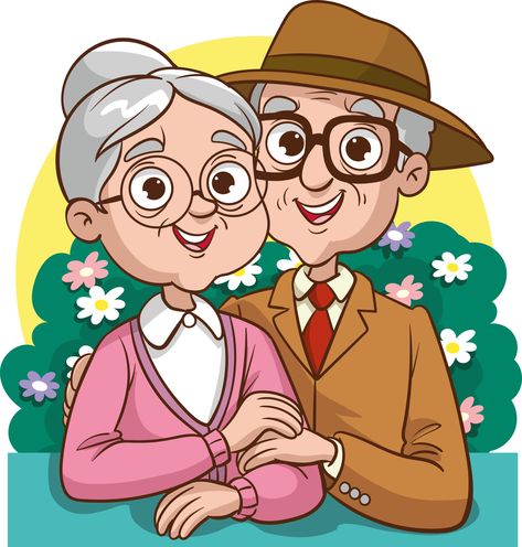 Download the Elderly couple holding hands.Grandmother and grandfather together. Grandparents. Elderly couple. A man and a woman of old age. 24644147 royalty-free Vector from Vecteezy for your project and explore over a million other vectors, icons and clipart graphics! Grandmother And Grandfather, Grandparents Day Crafts, Couple Clipart, Kindergarden Activities, Couple Holding Hands, Elderly Couples, Simple Canvas Paintings, Old Couples, Black Art Painting