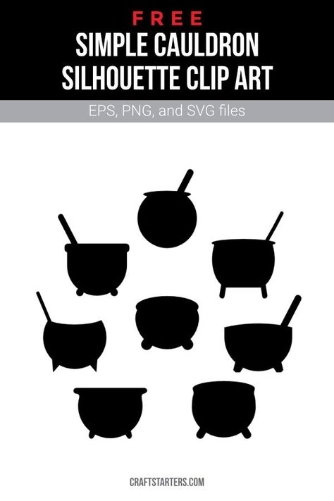 Cauldron Silhouette, Silhouette Clip Art, Halloween Silhouettes, Witches Cauldron, Cricut Projects Vinyl, White Image, Fragrance Mist, Png Transparent, Art Reference Poses