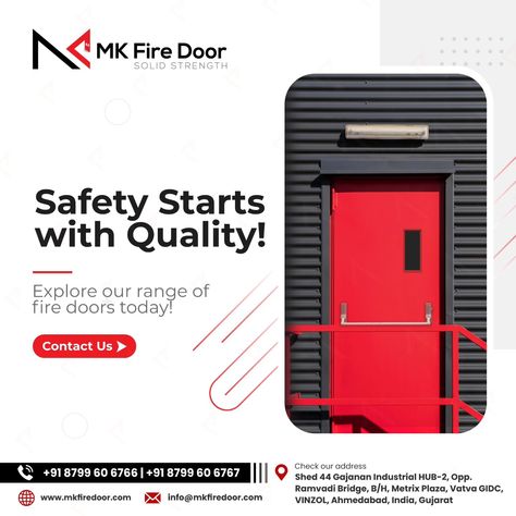 🚪 Safety Starts with Quality! 🚪 At MK FIRE DOOR, we pride ourselves on providing top-notch fire doors that offer unmatched protection for your property. Our doors are designed to meet the highest standards, ensuring both durability and safety. Don’t compromise on quality—choose the best for your building! #FireSafety #QualityMatters #FireDoors #BuildingSafety #mkfiredoor Fire Doors Design, Fire Rated Doors, Fire Door, Doors Design, Door Detail, Fire Doors, Fire Safety, July 15, Creative Ads