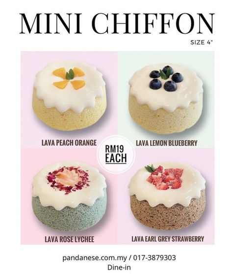 Mini Chiffon Cake, Christmas Dessert Cookies, Baking Studio, Dessert Packaging, Christmas Dessert, Dessert Shop, Mini Cake, Chiffon Cake, Baking Ideas