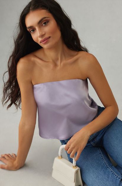 Reformation Spritz Silk Top (Italian Summer Outfit - Italian night out) #ItalianSummerLookbook #ItalianSummer #Italy #SummerLookbook #SummerOutfit #OutfitInspo Aperitivo Hour, Tops Outfit, Sewing Top, Silk Crop Top, Hair Cute, Eco Fabric, Summer Lookbook, Straight Neckline, Color Theme