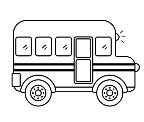 School Bus Clipart, Cartoon School Bus, Bus Drawing, Bus Cartoon, School Cartoon, Black And White Cartoon, Clipart Black And White, Behavior Management, Black And White Drawing