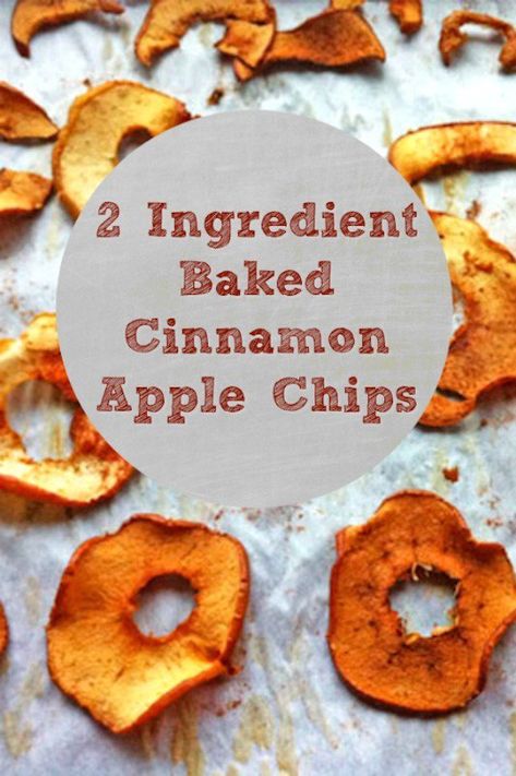 2 Ingredient Baked Cinnamon Apple Chips Snack Recipes Easy, Cinnamon Apple Chips Baked, Cinnamon Apple Chips, Paleo For Beginners, Natural Snacks, Easy Lunch Boxes, Zucchini Chips, Apple Chips, Cinnamon Apple