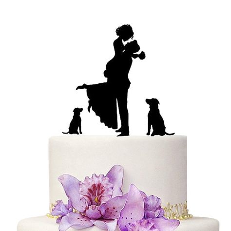 PRICES MAY VARY. Size: Approx.5.5" Length x 4.7" Width Black color, please peel off the paper before use. Intricate wedding cake topper features Bride and Groom figurines with beautiful detail. High Quality:Made of Food Safe Acrylic.Cake Toppers Can Be Reused and Handwashed. Cake topper comes with a cardboard packaging for maximum protection Value:Good for engagement, wedding, anniverary, bridal shower.Unique, creative idea to be sent as a wedding, anniversary gift. Great for cakes or display Fa Engagement Decoration, Bride And Groom Silhouette, Silhouette Cake Topper, Silhouette Wedding, Silhouette Cake, Bride And Groom Cake Toppers, Wedding Silhouette, Engagement Decorations, Wedding Topper