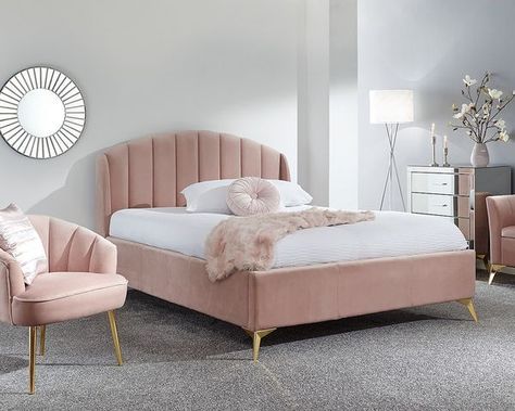 Pink Ottoman, Ottoman Bed Frame, Bedroom Nook, Bespoke Beds, Ottoman Storage Bed, Bed Dimensions, Velvet Bed, Matching Chairs, Ottoman Bed