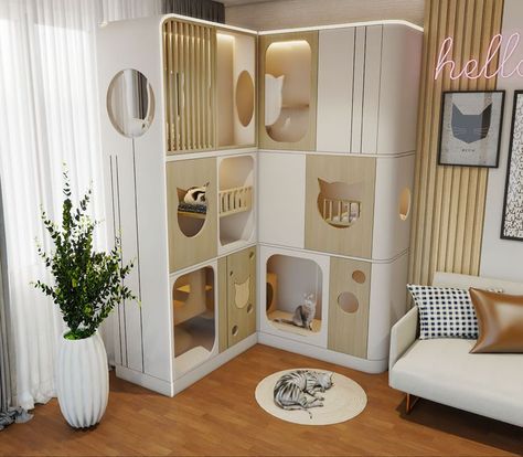 Cat House Indoor Ideas, Cat Room Ideas Indoor Cat Room Ideas, Cattery Ideas Cat Room, Cat Rooms Indoor, Indoor Cat Room Ideas, Cat Room Diy, Cat Room Decor, Cat Furniture Design, Cat Bedroom