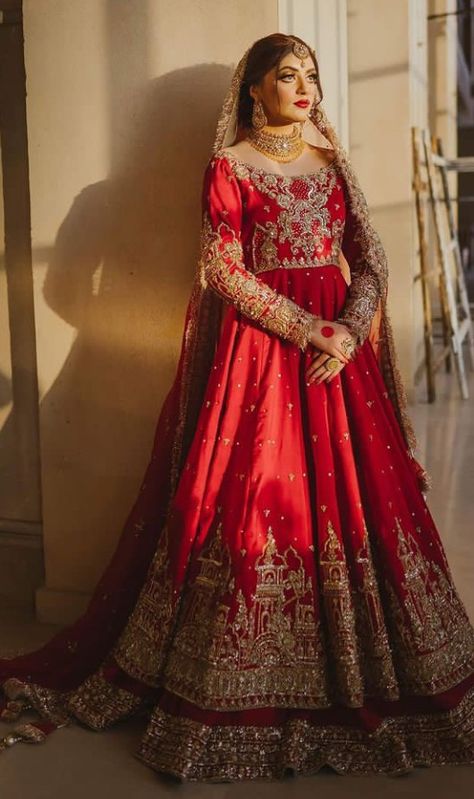 Simple Walima Dresses Pakistani Brides, Pakistani Wedding Outfits Red, Bridal Pakistani Dresses Red, Red Bridal Anarkali, Simple Bridal Dresses Pakistani Red, Bridle Dress Pakistani Barat, Nikkah Dress Pakistani Red, Pakistani Wedding Dresses Bridal Lehenga Red, Baraat Dress Pakistani Bridal Wear Red