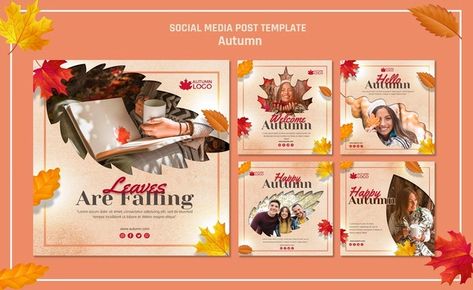 Autumn Social Media, Night Sky Painting, Hello November, About Instagram, Instagram Template Design, Instagram Autumn, Sky Painting, Social Media Branding, Autumn Season