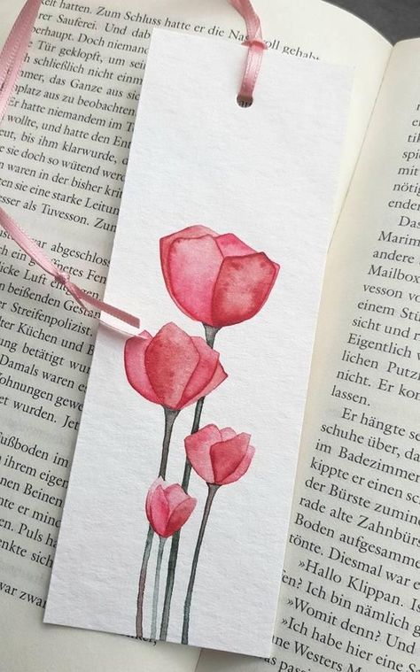 Bookmarks Watercolor, Handmade Bookmarks Diy, Creative Bookmarks, Bookmark Craft, Watercolor Paintings For Beginners, Paper Bookmarks, Watercolor Bookmarks, Watercolor Paintings Easy, Book Markers