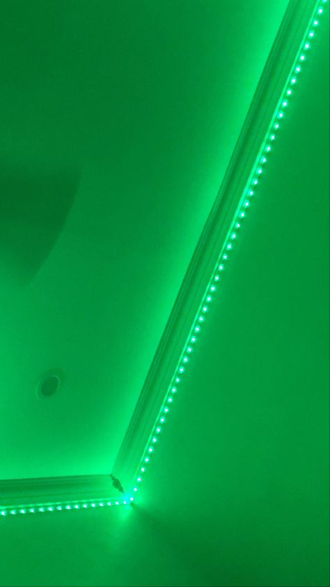 Green Led Lights Aesthetic, Green Lights Aesthetic, Green Led Lights Bedroom, Green Led Light Aesthetic, Slytherin Bedroom, Led Lights Bedroom Aesthetic, Brothers Room, Best Smile Quotes, Lighting Room