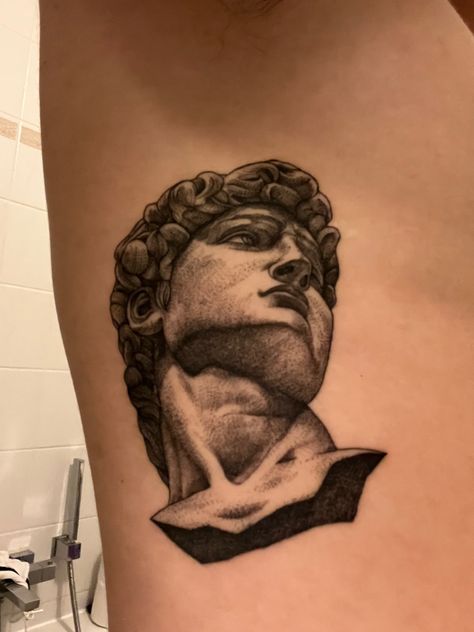 David Tattoo Michelangelo, King David Tattoo, David Statue Tattoo, David Tattoo Design, Statue Of David Tattoo, Michelangelo Tattoo, David By Michelangelo, David Michelangelo, Michelangelo Art