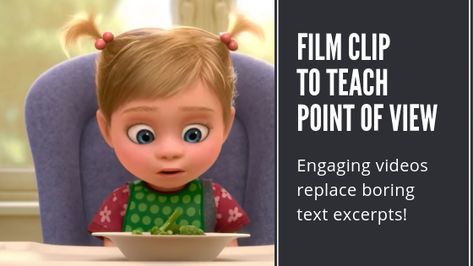 Teach Point of View with Pixar – english with ease Point Of View Activities Middle School, Inside Out Video, Point Of View Activities, Pixar Shorts, Inspirational Video, Social Thinking, Middle School Reading, 4th Grade Reading, 6th Grade Ela