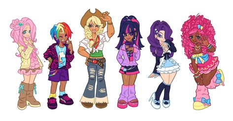 Mlp Mane 6 Human Fanart, Mlp Human Designs, Rarity Mlp Human, Mlp Human Fanart, Rainbow Hair Character, Rarity X Applejack, Mlp Mane 6 Fanart, Mlp G5 Fanart, Mlp Princesses Fanart