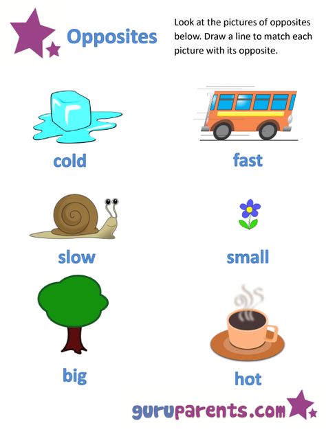 Preschoolers Games, Preschool Images, Opposite Activities, Opposite Worksheet, Kindergarten Animals, Opposites Preschool, Opposites Worksheet, For Kindergarten, Nursery Worksheets