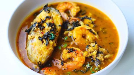 Nigerian Fisherman Soup Fisherman Soup, Shrimp Recipes For Dinner, Cross River, Habanero Peppers, Ready Meal, Soup Pot, Cooking Dinner, Shrimp Recipes, A Well