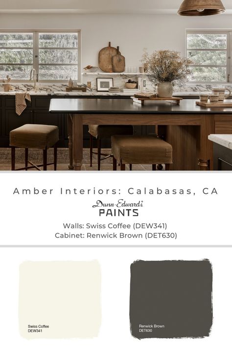 This beautiful home designed by @amberinteriors in Calabasas, CA was tailored and remodeled to reflect comfort and the pleasure of being home sweet home. Photography by @shadedeggesphotography. #clienthomesweethome #DunnEdwards #DEPaints #Kitchenpaintinspo #creamcolors #popularwhites #interiordesigner #warmneutrals #bathroomdesign #kitchendesign Brown Paint Colors, Paint Store, Classic White Kitchen, Home Photography, Beautiful Home Designs, Dunn Edwards, Dunn Edwards Paint, Brown Paint, Amber Interiors