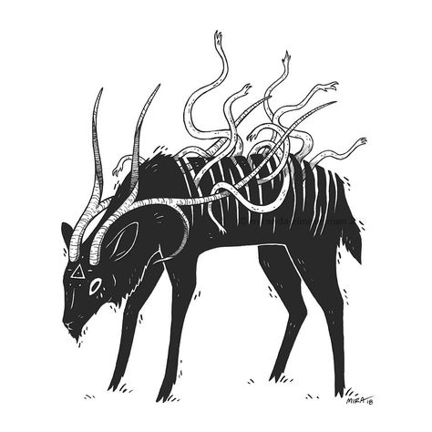 Ink Creature, Ink Creature Art, Opposum Doodle, Wendigo Tattoo Ideas, Inktober Monster, Moody Art, Shadow Art, Dark Art Drawings, Weird Creatures