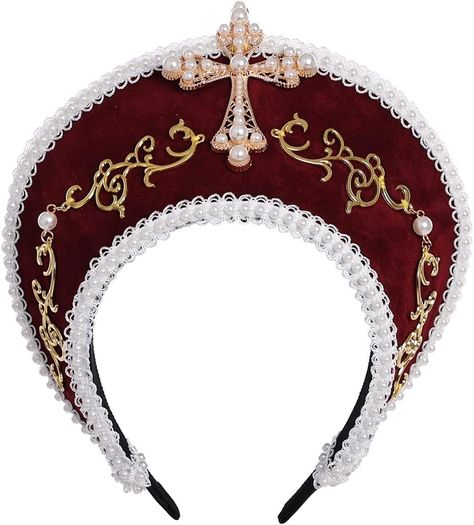 GRACEART Anne Boleyn Hat Headpiece Elizabethan Headwear Tudor Coronet Hood Hat Hood Hat, Velvet Cloth, Anne Boleyn, Period Costumes, Medieval Fashion, Missing Piece, Gothic Fashion, Fancy Dress, Costume Accessories