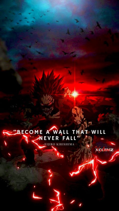 Mha Motivational Quotes, Mha Quotes Wallpaper, Motivational Anime Wallpaper, Kirishima Wallpaper, Anime Motivational Quotes, Anime Motivation, Epic Quotes, Quote Wallpaper, Manga Quotes