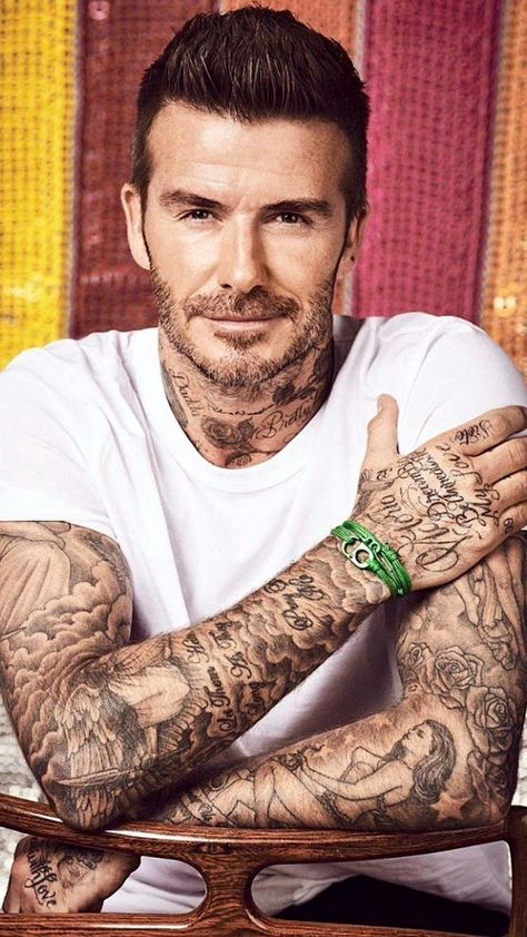 David Beckham Hand Tattoo, David Beckham 2023, Asthetic Tattoos Ideas Men, David Beckham Tattoo, Bicep Tattoo For Guys Inner, Cloud Sleeve, David Beckham Tattoos, Jesus Tattoo Sleeve, David Beckham Hairstyle