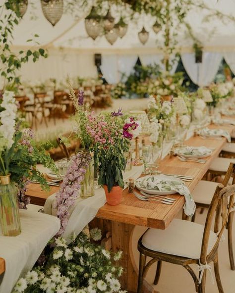 THE WEDDING EDITION on Instagram Uk Garden Wedding, Garden Party Inside, Herb Garden Wedding, Greenhouse Tent Wedding, Wedding Reception Greenhouse, Marquee Garden Party, Garden Wedding Tent, Garden Party Tent, Wildflower Tent Wedding