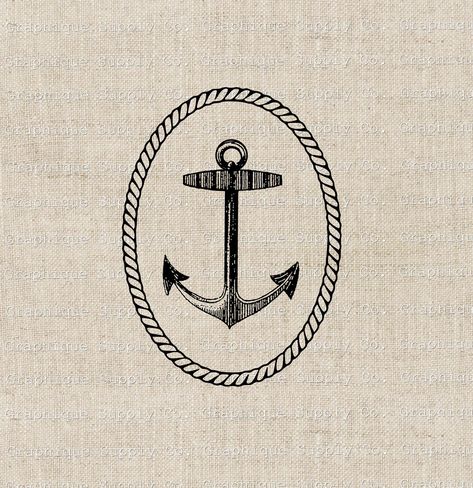 Anchor Illustration, Navy Tattoos, Nautical Logo, Printable Clip Art, Boat Illustration, Anchor Rope, Vintage Clip Art, Tattoo Signs, Vintage Icons