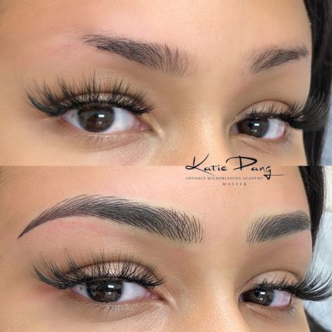 Book Katie - Advance Microblading Microblading Eyebrows Training, Mircoblading Eyebrows, Eyebrows Goals, Permanente Make-up, Black Eyebrows, Eyebrow Design, Permanent Makeup Eyebrows, Permanent Eyebrows, Eyebrows On Fleek