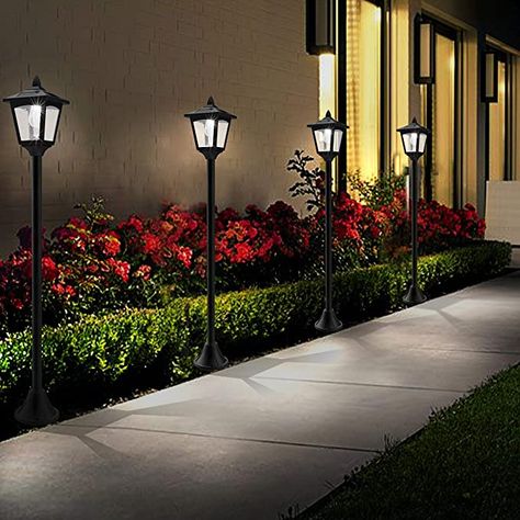 Post Lights Outdoor, Best Solar Lights, Solar Lamp Post, Solar Post Lights, Driveway Lighting, Outdoor Lamp Posts, Solar Pathway Lights, Outdoor Path Lighting, Lamp Post Lights