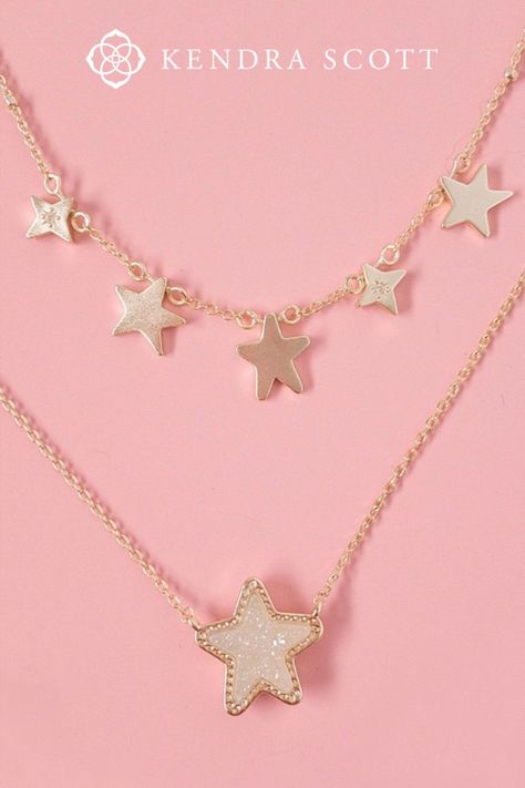 Diamond star necklace