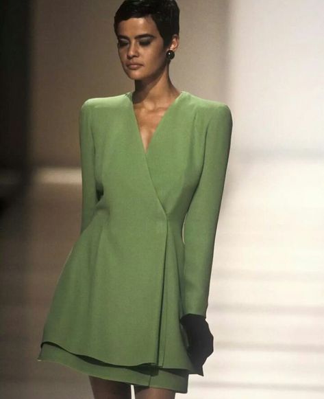 Vintage Armani Dress, Armani Runway 90s, 90s Fashion Editorial, Giorgio Armani 90s, 90s Dress Outfit, Armani 90s, 90s Armani, Giorgio Armani Fashion, 80s Runway Fashion