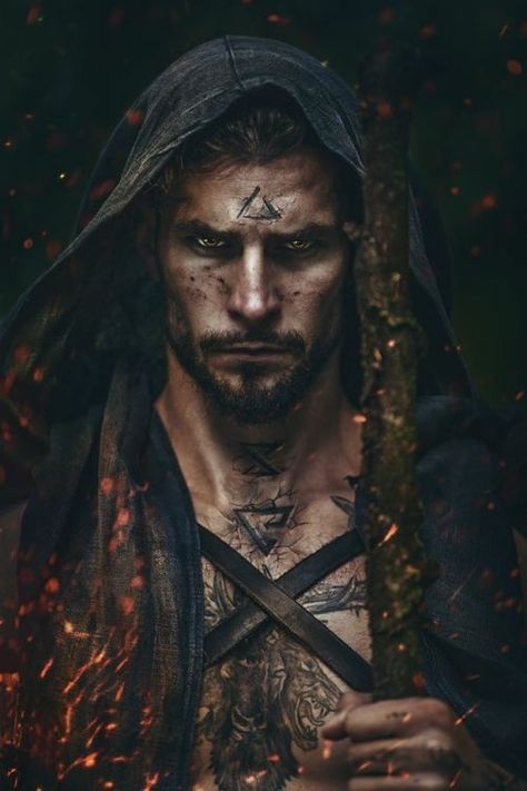 Dark Fae Aesthetic Male, Dark Fae Aesthetic, Viking Halloween Costume, Fae Aesthetic, Male Witch, Viking Metal, Goddess Artwork, Magic Aesthetic, Fantasy Photography