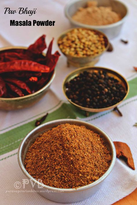 Masala Powder Recipe, Pav Bhaji Masala, Cooking Pasta, Homemade Spice Mix, Masala Spice, Spice Mix Recipes, Tandoori Masala, Pav Bhaji, Powder Recipe