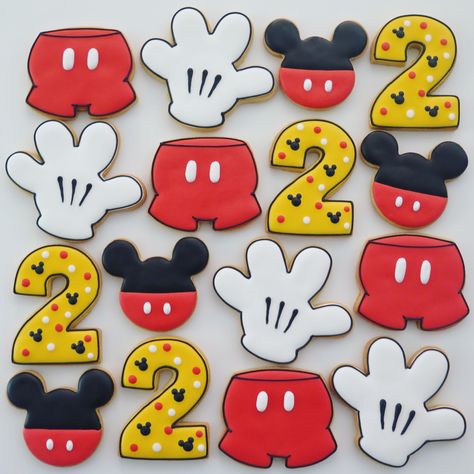 Mickey Mouse Birthday Cookies Decorated, Oh Twodles Decorated Cookies, Mickey 2nd Birthday Cake, Mickey Mouse And Friends Birthday Cake, Twodles Cookies, Mickey Birthday Cookies, Second Birthday Mickey Mouse, Mickey Mouse Clubhouse Cookies, Mickey Mouse Birthday Cookies