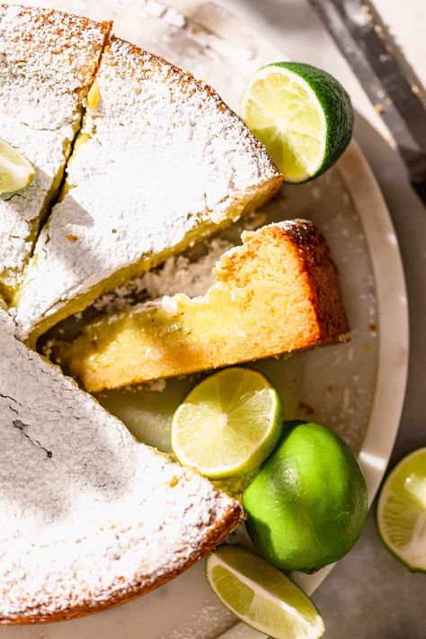 Lime Cake Lemon Butter Cake Recipe, Lime Butter, Sweet Surrender, Flourless Cake, Lime Cake, Gooey Butter Cake, Lime Cheesecake, Butter Cake Recipe, Cream Cheese Eggs