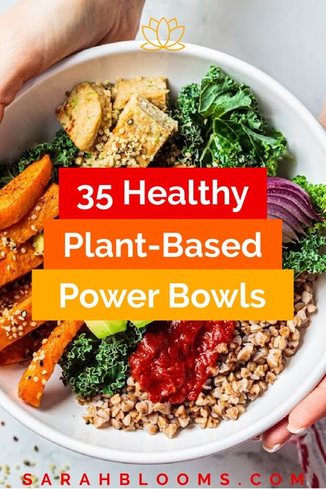 Fuel your busy day with these 35 Best Healthy Plant-Based Power Bowls perfect for a quick and healthy lunch, dinner, or meal prep idea! These nourishing power bowls will keep you full all day long! Superfood Lunch, Nourish Bowl, Power Bowl, Meat Free Recipes, Power Bowls, Healthy Recipes On A Budget, Breakfast Choices, Nourish Your Body, Buddha Bowl